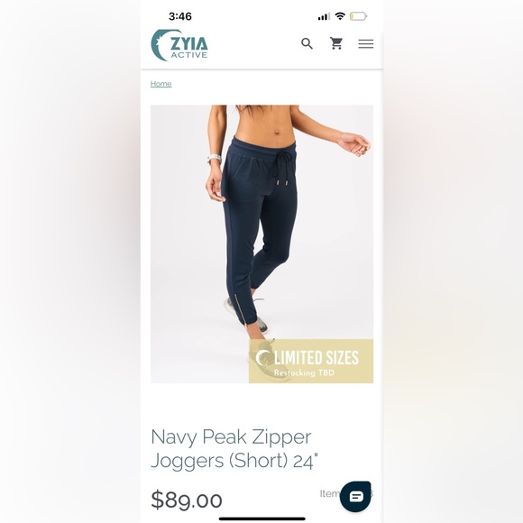 Zyia Active Navy Leggings - Picture 1 of 4